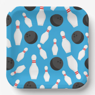 Bowling Paper Plates, Game Night Party Plate