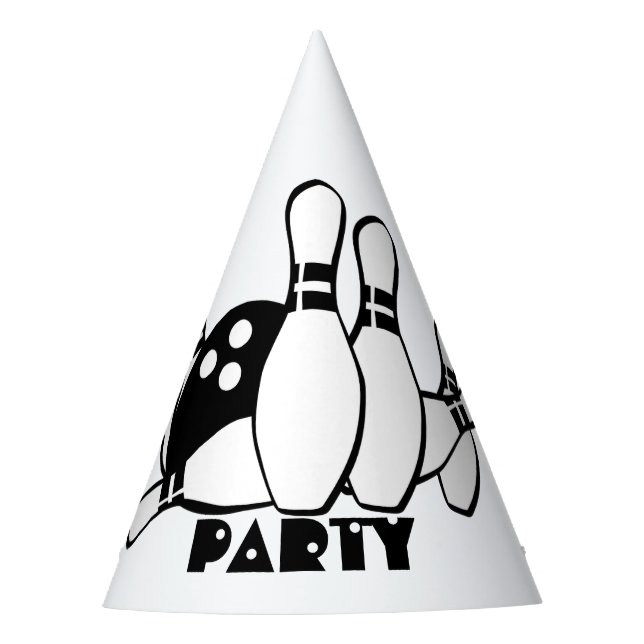  Bowling Party Balls And Pins   Party Hat (Front)