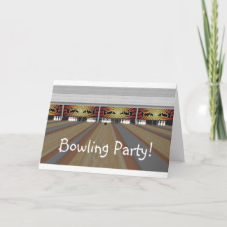 Bowling Party!  Bowling Alley: Greeting Card