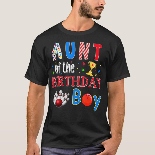 Bowling Party Boy Matching Outfits  T-Shirt (Front)