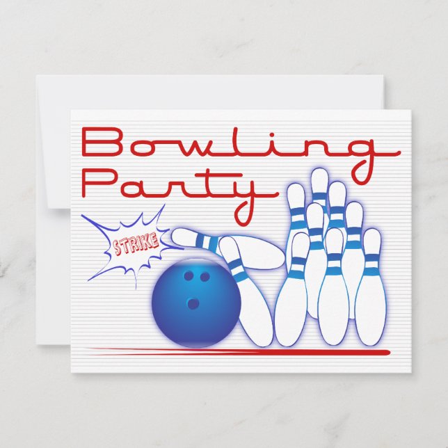 Bowling Party Invitation (Front)