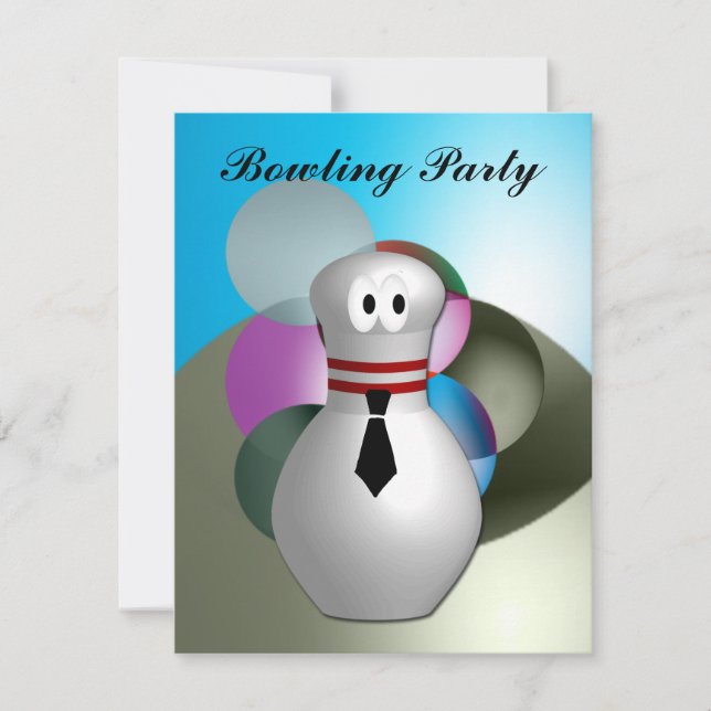 Bowling  Party Invitation (Front)