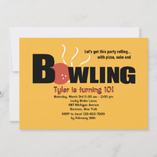 Bowling Party Invitation