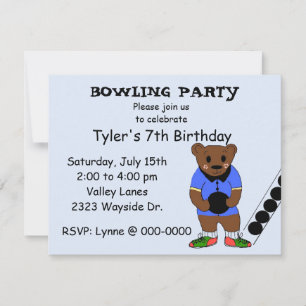 Bowling Party Invitation