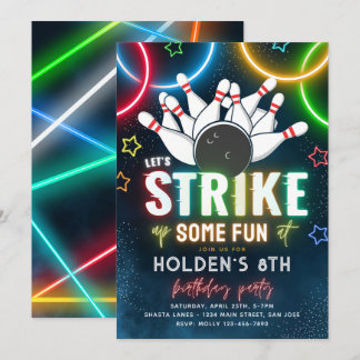 Bowling Party Invitation | Bowling Birthday
