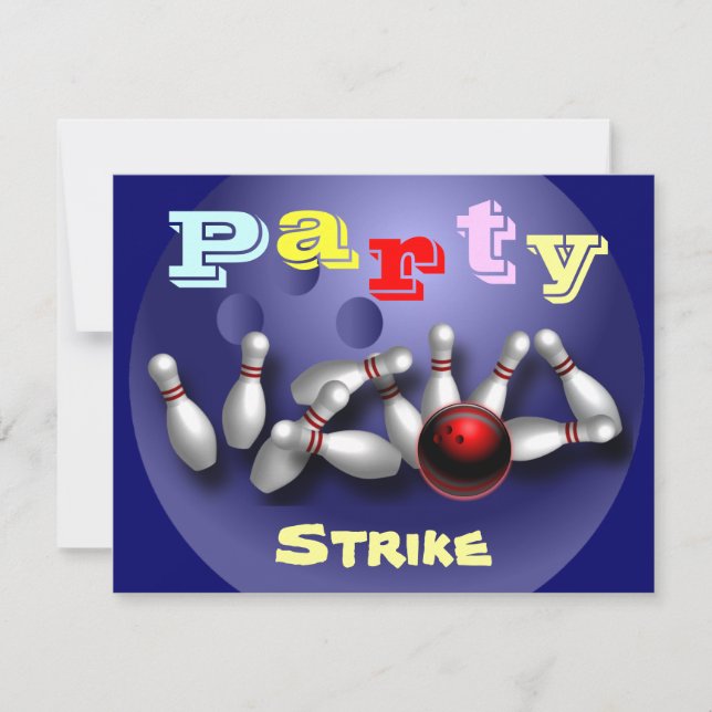 Bowling Party Invitations (Front)