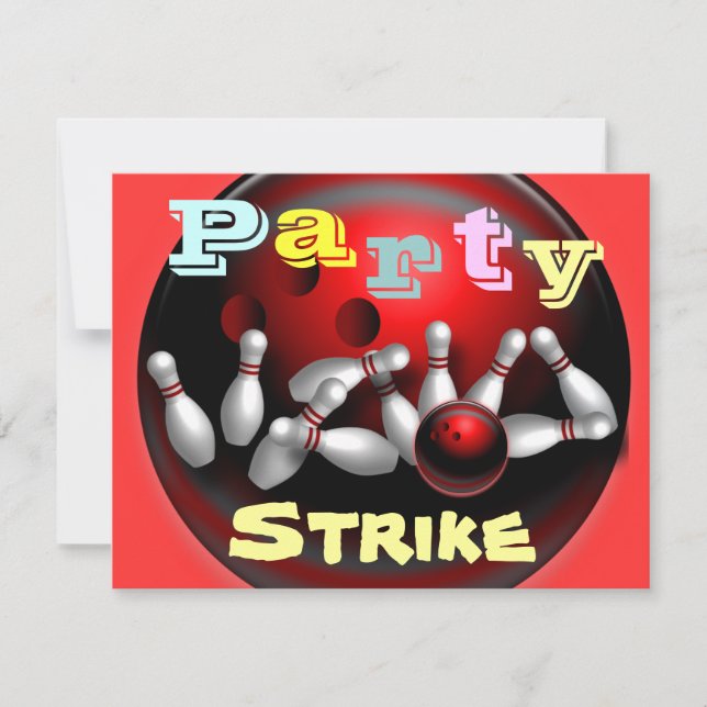 Bowling Party Invitations (Front)