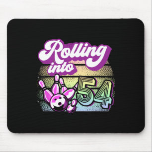 Bowling Party Rolling Into 54 Bowling Birthday Mouse Mat