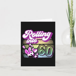 Bowling Party Rolling Into 60 Bowling Birthday  Card