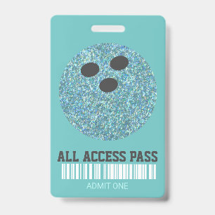 Bowling party, VIP Pass ,Invitation, girl Bowl, ID Badge