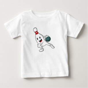 Bowling pin at Bowling with Bowling ball Baby T-Shirt