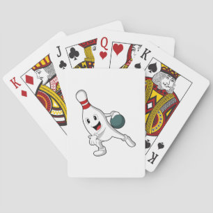 Bowling pin at Bowling with Bowling ball Playing Cards