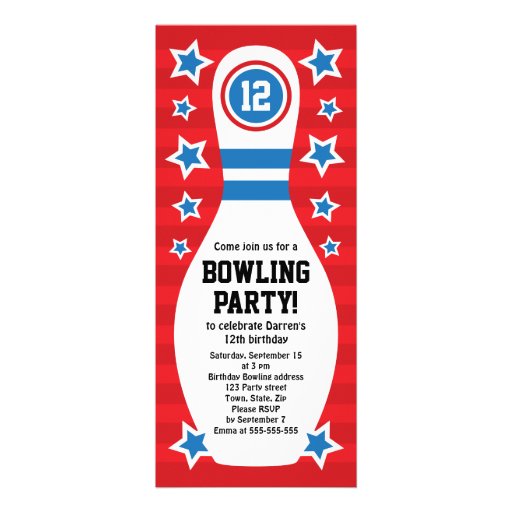 Ten Pin Bowling Party Invitations 3