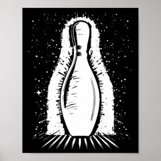 Bowling Pin Bowler Poster