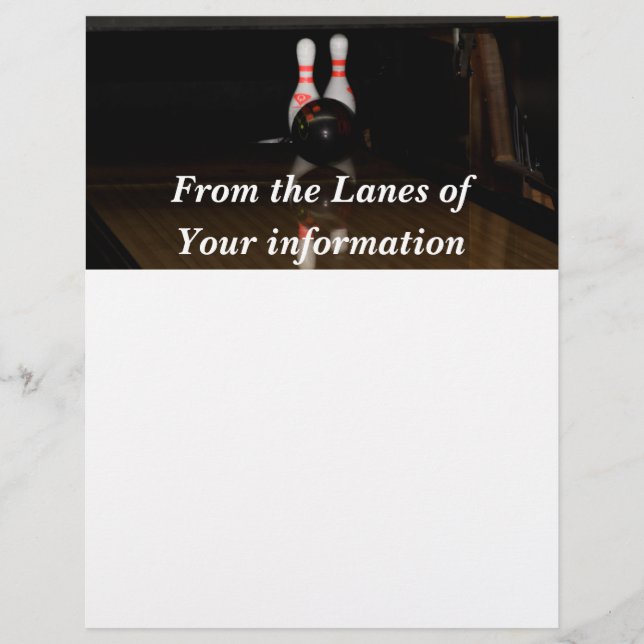 Bowling Pin Custom Letterhead (Front)