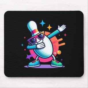 Bowling Pin Dabbing Sungles Bowler Player Kids Boy Mouse Mat