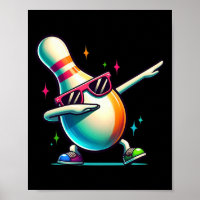 Bowling Pin Dabbing Sungles Bowler Player Kids Boy