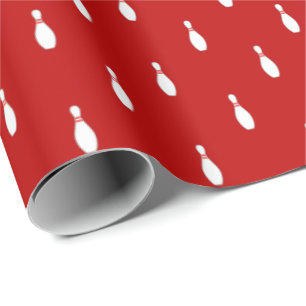 Bowling Pin Pattern   Any Background Colour Wrapping Paper