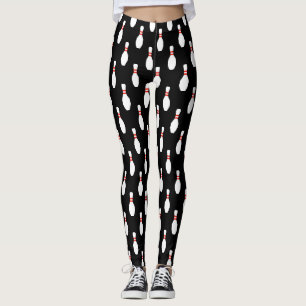 Bowling pin pattern leggings