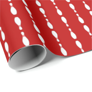 Bowling Pin Strped Pattern   Any Background Colour Wrapping Paper