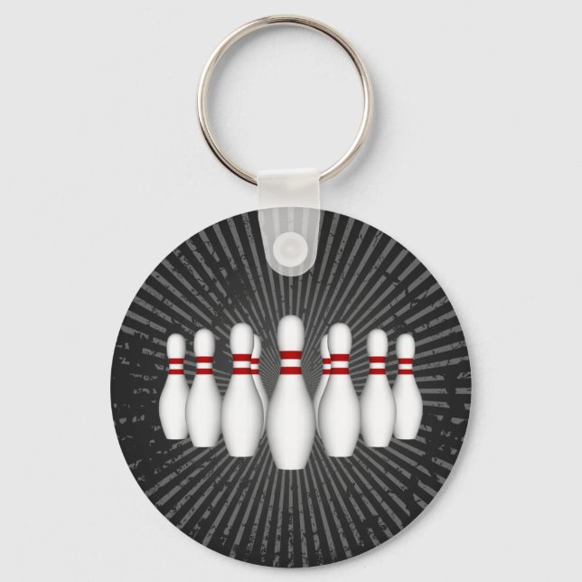 Bowling Pins: 3D Model: Keychain (Front)