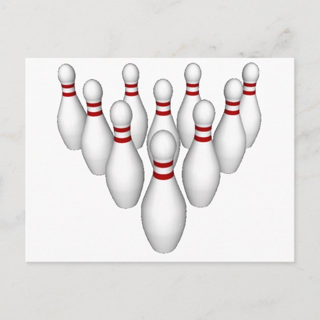 Bowling Pins: 3D Model: Postcard (Front)