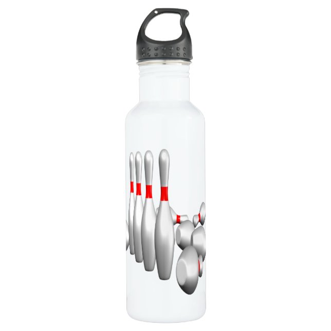 Bowling Pins 710 Ml Water Bottle (Front)