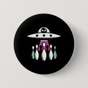 Bowling Pins Abduction Alien Ufo - Funny Alien Inv