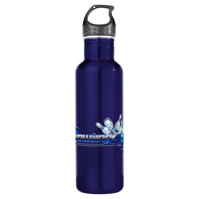 Bowling pins and ball    710 ml water bottle (Front)