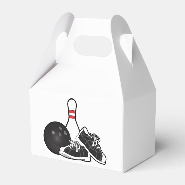 Bowling Pins and Ball Favour Box (Front Side)