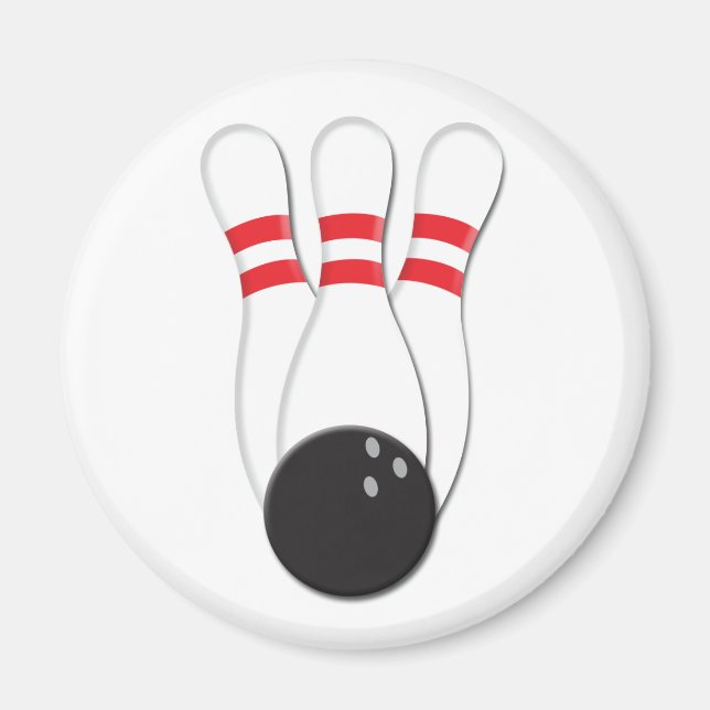 Bowling Pins and Ball Magnet (Front)