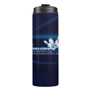 Bowling pins and ball   thermal tumbler