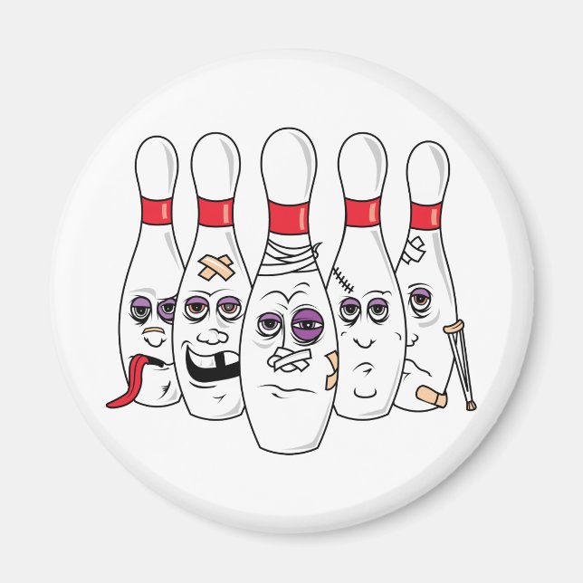 Bowling Pins Magnet (Front)