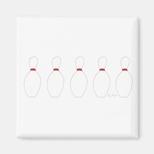 Bowling Pins Magnet (Front)
