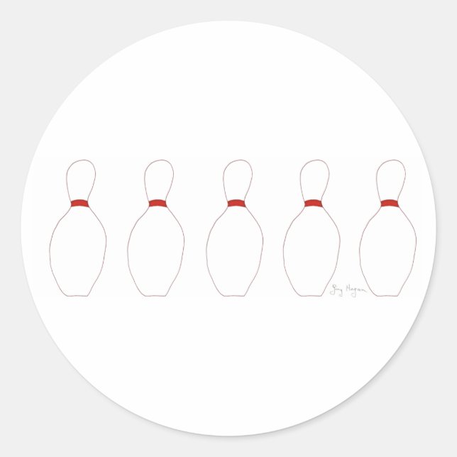Bowling Pins Sticker (Front)