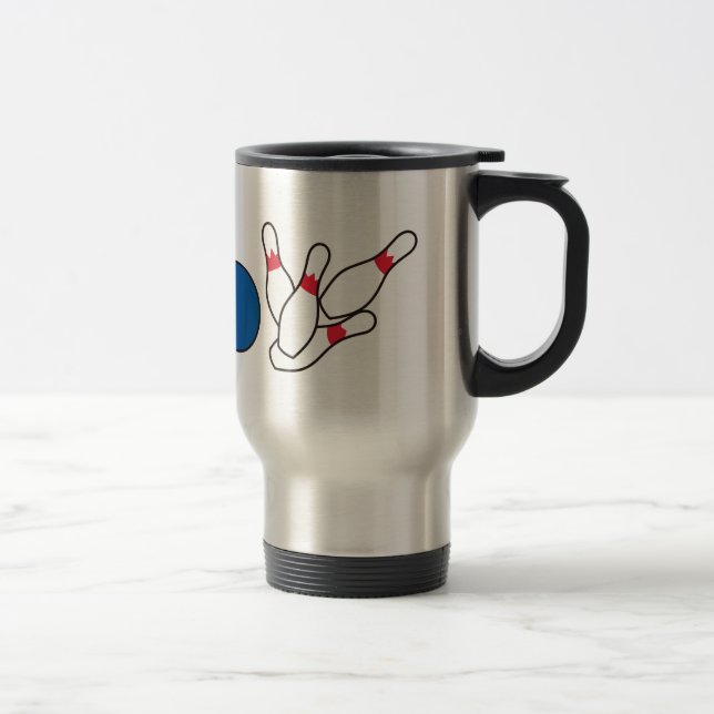 Bowling Pins Travel Mug (Right)