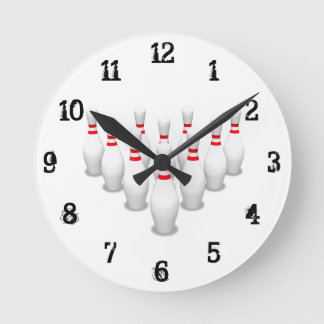 Bowling Pins: Wall Clock