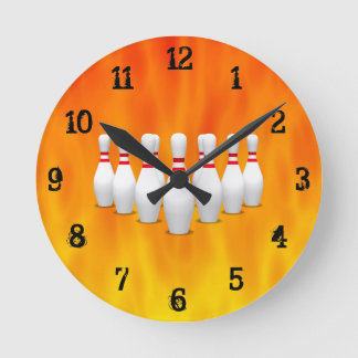 Bowling Pins: Wall Clock