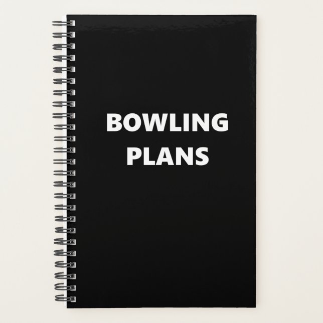 Bowling Planner Sports Theme Bowling Plans (Front)