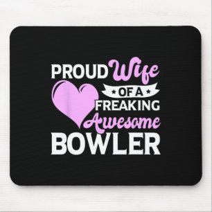Bowling Player Coach Bowler Wife Mouse Mat