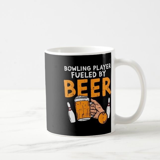 Bowling Player Fuelled Funny Sport Bowler Player T Coffee Mug (Right)