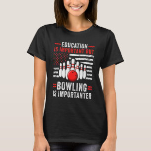 Bowling Player US Flag Bowler Team Bowling Lane Sp T-Shirt