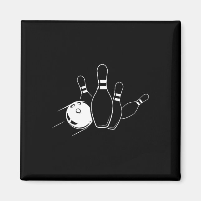 Bowling Pocket Style Sports Bowler Team Bowling Lo Magnet (Front)