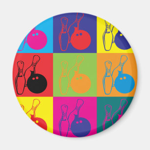 Bowling Pop Art Magnet