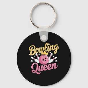 Bowling Queen Bowler Funny Bowling Key Ring