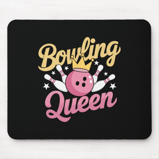 Bowling Queen Bowler Funny Bowling  Mouse Mat (Front)