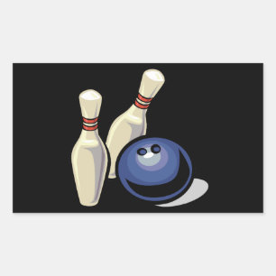 Bowling Rectangular Sticker
