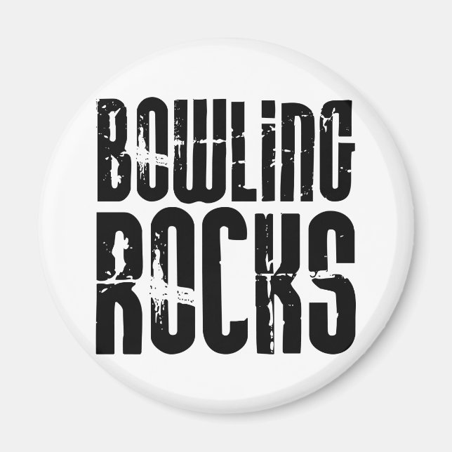 Bowling Rocks Magnet (Front)