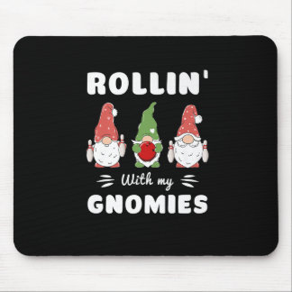 Bowling Rollin' With My Gnomies Funny Gnome Premiu Mouse Mat