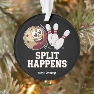 Bowling Shirt for Men & Women Funny Split Happens Ornament